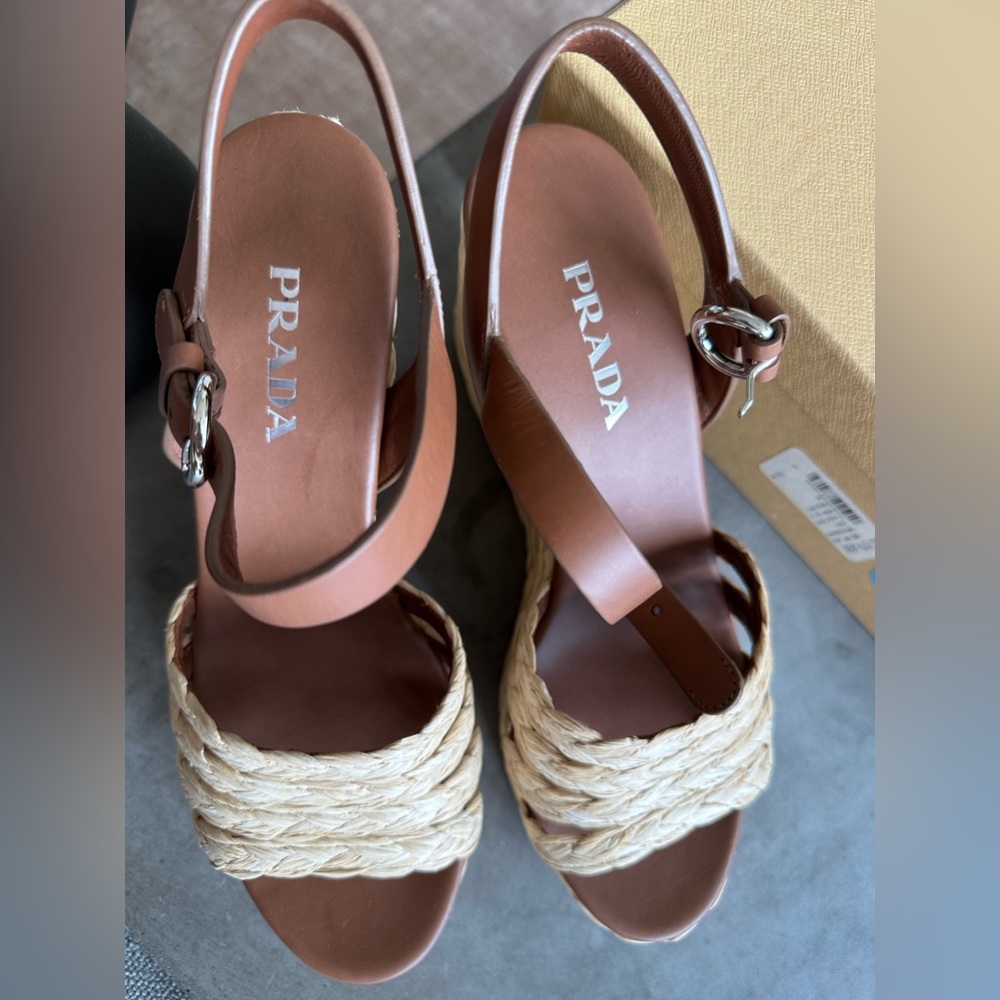 Prada Rafia Wedges - Picture 4 of 9